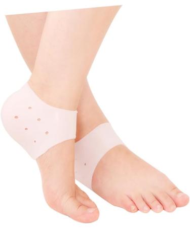 FOMIYES 10 Pairs Silicone Foot Heel Socks Cushion Sleeves Protective Sleeve Silicone Heel Grips Walking Accessories Reusable Moisturizing Feet Moisturizing Socks Foot Spa Socks Boots Crack - Buy Online on GoSupps.com