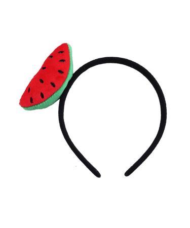 She's Shining Headband for Women Red Watermelon Lovely Fruit Hair Accessories Funny Black Headdress