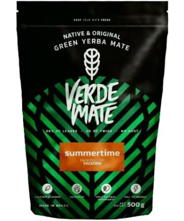 Verde Mate Green Summertime 500 g | Limited Flavor Variation | 100% Natural Ingredients | Brazilian Yerba Mate Tea | High Caffeine Content | Perfect for Beginners - Buy Online on GoSupps.com
