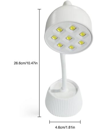 dijiusidy Nail Dryer Flexible Gooseneck Adjustable LED Hands-free Manicure Polish Gel Lamp Lighting Home Fingernail Light Rechargeable - Buy Online on GoSupps.com