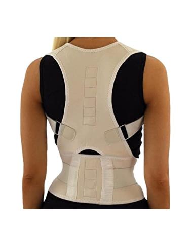Adjustable Posture Support Brace Magnet Therapy Straps Back Neck Shoulder Straight Corrector Spine Belt Megnetic Corset Unisex (Color : Beige Size : S 55-60cm) vision Beige L 70-80cm - Buy Online on GoSupps.com