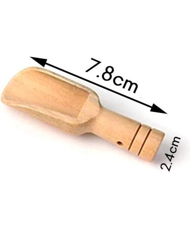 Pzhoais 40 Pcs Mini Wooden Spoon Mini Bath Salt Spoon Wooden Candy Spoon Washing Spoon Spoon Set Baby Spoon - Buy Online on GoSupps.com