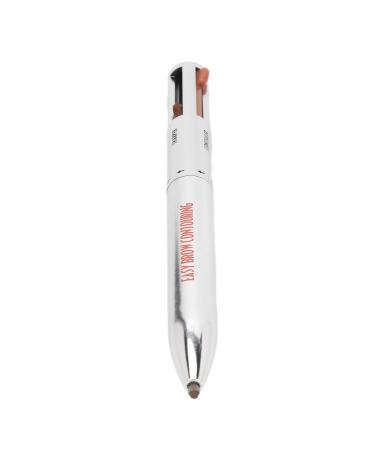 4 in 1 Eyebrow Concealer Long Lasting Portable 4 Colors Eyebrow Contour Pencil 0.4g for Beauty (3# Black Brown)