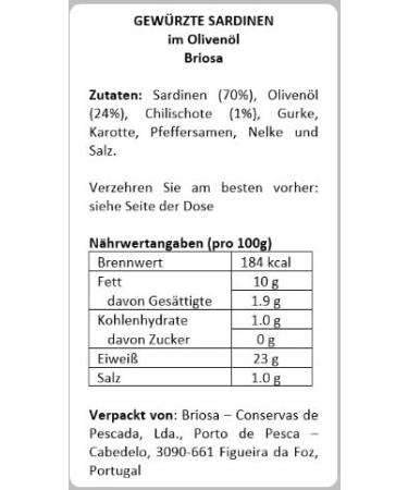 Briosa Gourmet Sardines in Spicy Olive Oil - 4.23 Oz - Buy Online on GoSupps.com