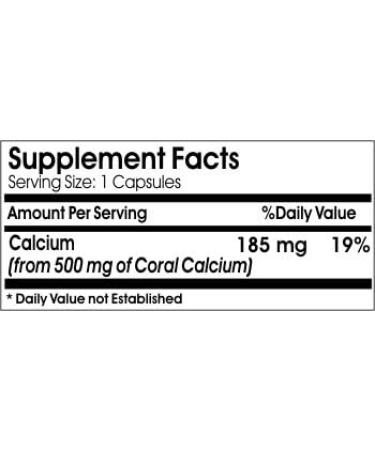 Coral Calcium 500mg 200 Capsules - PureControl Supplements - Buy Online on GoSupps.com