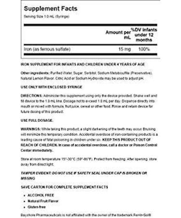 Pedia Iron Drops 1 2/3 fl Ounce (50 ml) Liquid - Boost Your Child's Iron Levels - Buy Online on GoSupps.com