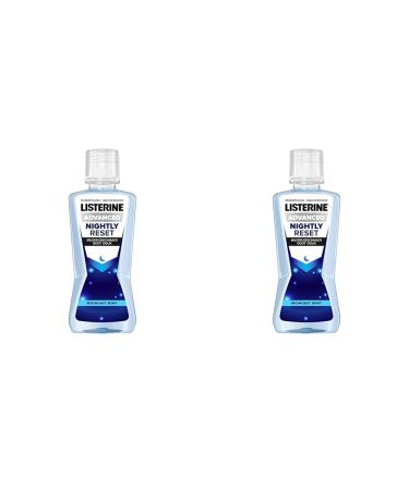 Listerine Advanced Nightly Reset Mild taste (400 ml) mouthwash for reminalization of the enamel combats the traces of the day overnight and cleans deeply (pack with 2) 400 ml (2 pack)