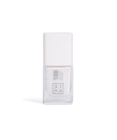 3INA MAKEUP - The Nail Polish 100 - White Nail Polish with Longwearing Formula - Gel Nail Polish Effect of Intense Color - Glossy & Smooth Finish Fast Drying Nail Polish - Vegan - Cruelty Free