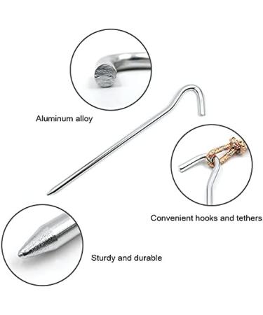 12Pcs 7 Aluminium Tent Stakes for Beach Camping - Silver 12Pack - Buy Online on GoSupps.com