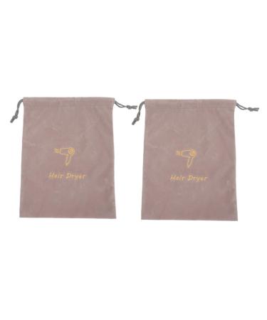 CANIGHT 2pcs Blow Dryer Retractable Cord Light Grey Storage Bag for Hair Dryer Shoe Travel Bag
