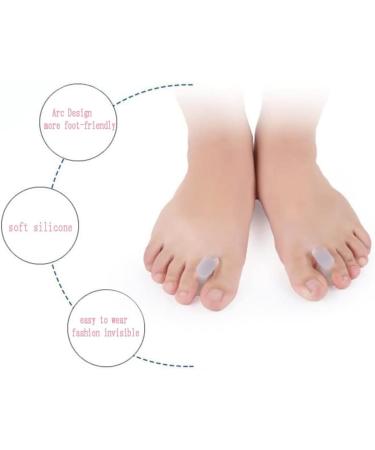 DEAVER Silicone Toe Separators - 2 Pairs Large, Transparent Splitter for Bunion Relief and Toe Alignment - Thumb Valgus Corrector and Pain Relief - Buy Online on GoSupps.com