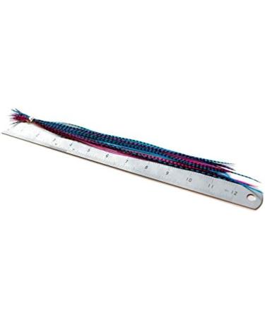 XXL 11-13 Real Feather Hair Extensions + Rings & Loop (Berry) - Pack of 20 - Buy Online on GoSupps.com