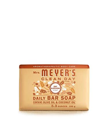 Mrs. Meyer's Clean Day Oat Blossom Bar Soap - 5.3 oz | Cruelty-Free Hand Soap & Body Wash with Essential Oils - Buy Online on GoSupps.com