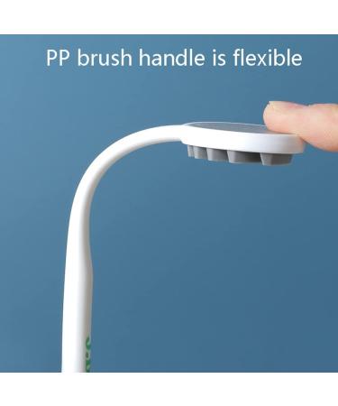 Meokro Tongue Cleaner Brush - Oral Care Tool with Soft Bristles for Fresh Breath | White - Buy Online on GoSupps.com