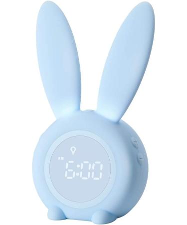 Yongyao baby children light alarm clock watch blue rabbit alarm clock wake up light bedside lamp slumber function 6 loud noises time -controlled night light children rabbits alarm clock - Buy Online on GoSupps.com