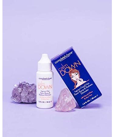 Completely Bare Calm Down Ingrown Hair & Razor Bump Eliminator - 1oz, Aloe Vera & Witch Hazel, Cruelty-Free, Paraben-Free - Buy Online on GoSupps.com