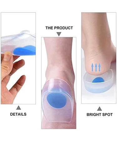 Buy LIXBD 3 Pairs Silicone Gel Heel Cups for Plantar Fasciitis - Non-Slip Cushion Insoles for Men & Women - Blue - Buy Online on GoSupps.com