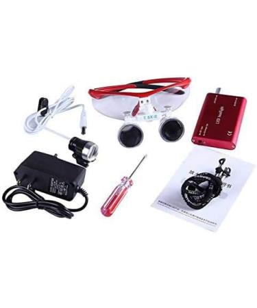 BoNew 2.5X-R Loupes Magnifier with Clip-On 3W Head Lamp Light | Ideal for Medical & Dental Professionals - International Shipping Available - Buy Online on GoSupps.com