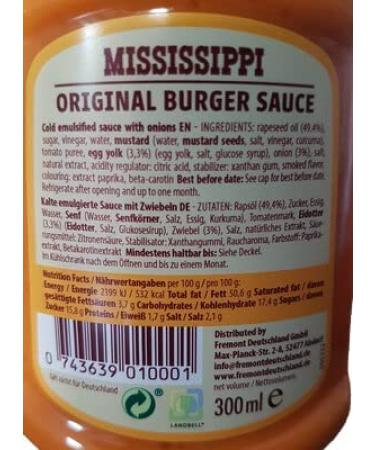 Buy Mississippi Original Burger Sauce 300ml - International Shipping Available - Buy Online on GoSupps.com