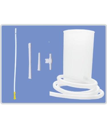 Irrigator set 1 liter enema device for intestine and abdomen including flexible enema aid