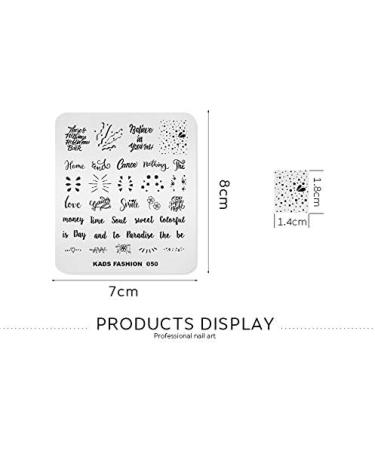 Nail Stamping Plate Fashion Party Letters Words Dots Drop Theme Multi-Pattern Stamp Print Image Stamp Template Nail Art for Nail Design 4# - Buy Online on GoSupps.com