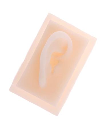 (1 piece) human soft silicone right ear model acupuncture educational study practice tool