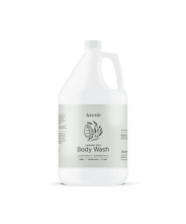 Lavender Mint Body Wash - 1 Gallon Refreshing & Nourishing Wash for All Skin Types Natural & Paraben-free Bulk Size for Spa & Hotel Use