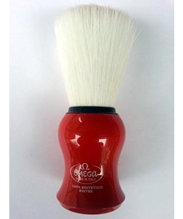 Omega Shaving Brush # 90065 Syntex 100% Synthetic RED