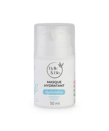ORGANIC MOISTURIZING FACE MASK - BELLE&BIO - Radiance, Antioxidant, Soothing - All Skin Types - Ecocert Organic Certified - 50 ml
