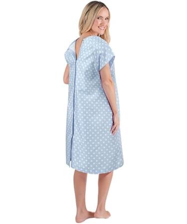 Abiha Labor and Delivery Nursing Nightgown - Blue, S-M - Buy Online on GoSupps.com
