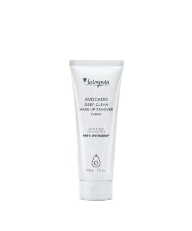 Gentle Avocado Foam Cleanser Soft Daily Face Wash & Makeup Remover Refreshing Green Tea Formula 100g