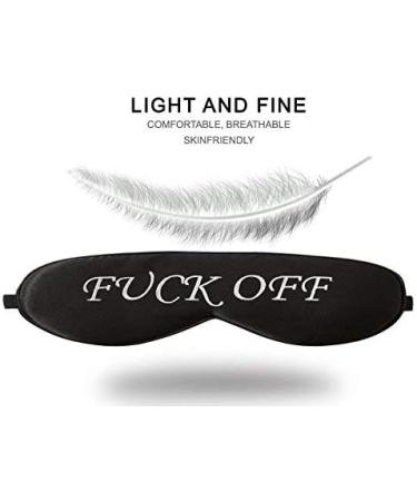 Soft Comfort Sleep Eye Mask for Men and Women - Adjustable Strap, Block Out Light for Travel, Office, Home - Black (Off White) - Buy Online on GoSupps.com