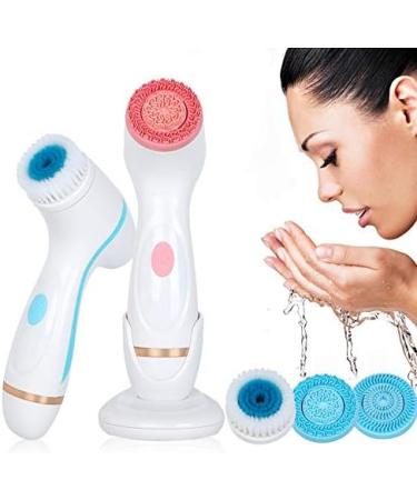 High-End Silicone Facial Cleansing Brush | Exfoliating & Blackhead Cleaning Pores | Electric USB | Pink - Buy Online on GoSupps.com