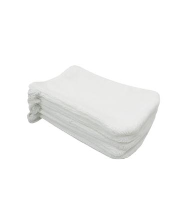5 Pcs Makeup Remover Gloves Terry Cloth Wash Mittens Face Washing Gloves Body Wash Mitts Soft Face Mittens Microfiber Face Cleaning Cloths White