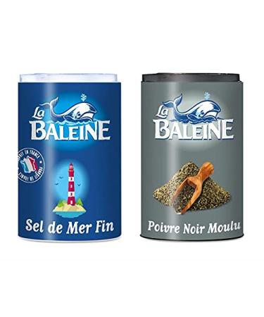 THE WHALE - Mediterranean Sea Salt and Pepper Duo 68 g - (Set of 4)