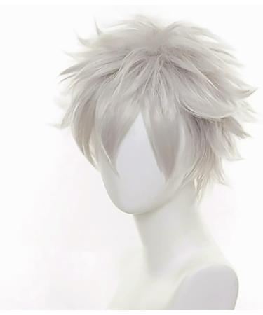 YEESHEDO Unisex Short Bob Anime Cosplay Wigs Full Natural Layer Straight Fluffy Hair Costume Party Fancy Dress Wig for Women Men Boy Girls (Silver Gray) - Buy Online on GoSupps.com