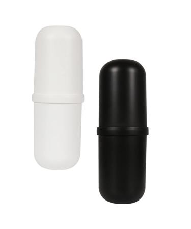 Sewoart 2 piece of raccaster raccoon toothbrush cup portable toothbrush bottle toothbrush case.
