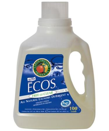 Earth Friendly Products Ecos 2X Liquid Laundry Detergent Free & Clear, 100 Fl Oz (Pack of 4) 100 Fl Oz (Pack of 4) Standard Packaging