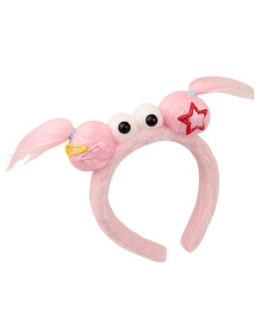 TQUXNGA Funny Colorful Hair Bands Props Cartoon Headband Party Headpiece Headband for Washing Face Pink