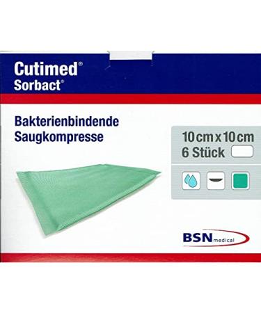 Cutimed Sorbact absorbent compresses 10x10 cm 6 pcs