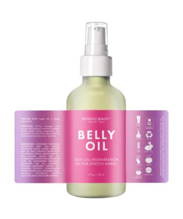 Belly Oil for Pregnancy | Stretch Mark Reduction & Scar Prevention Therapy | Safe for Pregnancy & Postpartum | Dermatologist Recommended | 4 Fl Oz - Buy Online on GoSupps.com