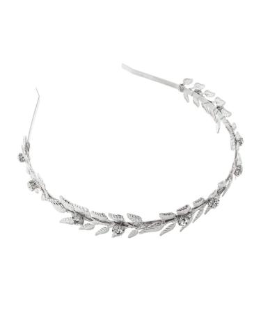 Amosfun Greek Roman Goddess Headband Crown Headpiece Bridal Wedding Headdress Hair Accessories Golden Silver