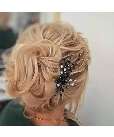 Bride Wedding Black Hair Pins | Bridal Hair Accessories for Women & Girls - HP054 - Buy Online on GoSupps.com