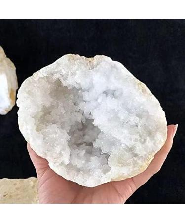 Natural raw Gemstone Rock Agate Cluster White Rough Quartz Crystal geode 1pc Chakra Reiki Balancing - Buy Online on GoSupps.com