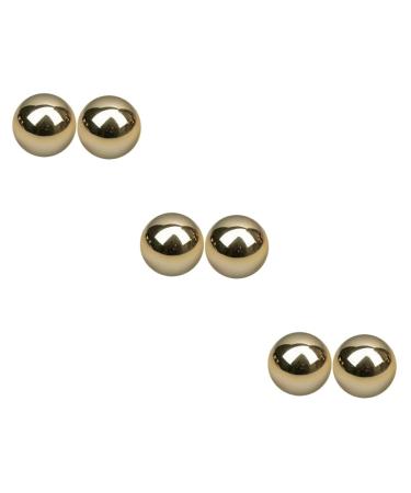 Gatuida 6 StK Gymnasikball From brass comfortable handballs Foot massage ball Hand massage ball Hand training balls metal balls hand balls made of brass shiny ball healthcare