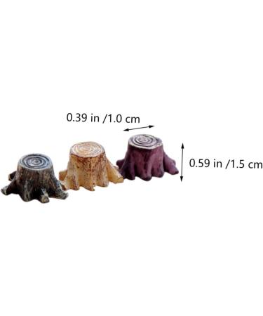 Gogogmee 12pcs Small Stump Stool Terrarium Decor Mini Garden Figurines Root Stump Ornament Retro Decor Resin - Buy Online on GoSupps.com