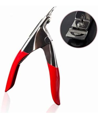 PSGS 2 Colors U-Shaped False Tips Trimmer Manicure Cutter Tool Stainless Steel Acrylic UV Gel False Nail Tip Clipper Scissors (Color : Pink) - Buy Online on GoSupps.com