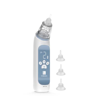 Horigen Rechargeable Electric Nasal Aspirator for Baby | Adjustable 3 Suction Levels | Music & Light Soothing Function | Essential Baby Care Tool in Blue - Buy Online on GoSupps.com