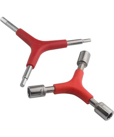 XINMEIWEN Bike Spoke Wrench Tool Kit - 5Pcs | Includes Rubber Handle Wrench & Rim Truing Tool | Bike Repair Essentials - Buy Online on GoSupps.com