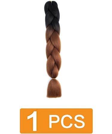 prinfantasy Halo Hair Extension Braiding Hair Extensions for Women's Gradient Big Braids Trendy Fashion Braid Hair for All Hairstyles Dark Root to Brown Braided Hair Extension GBBZ068 GBBZ068 24 inch - Buy Online on GoSupps.com